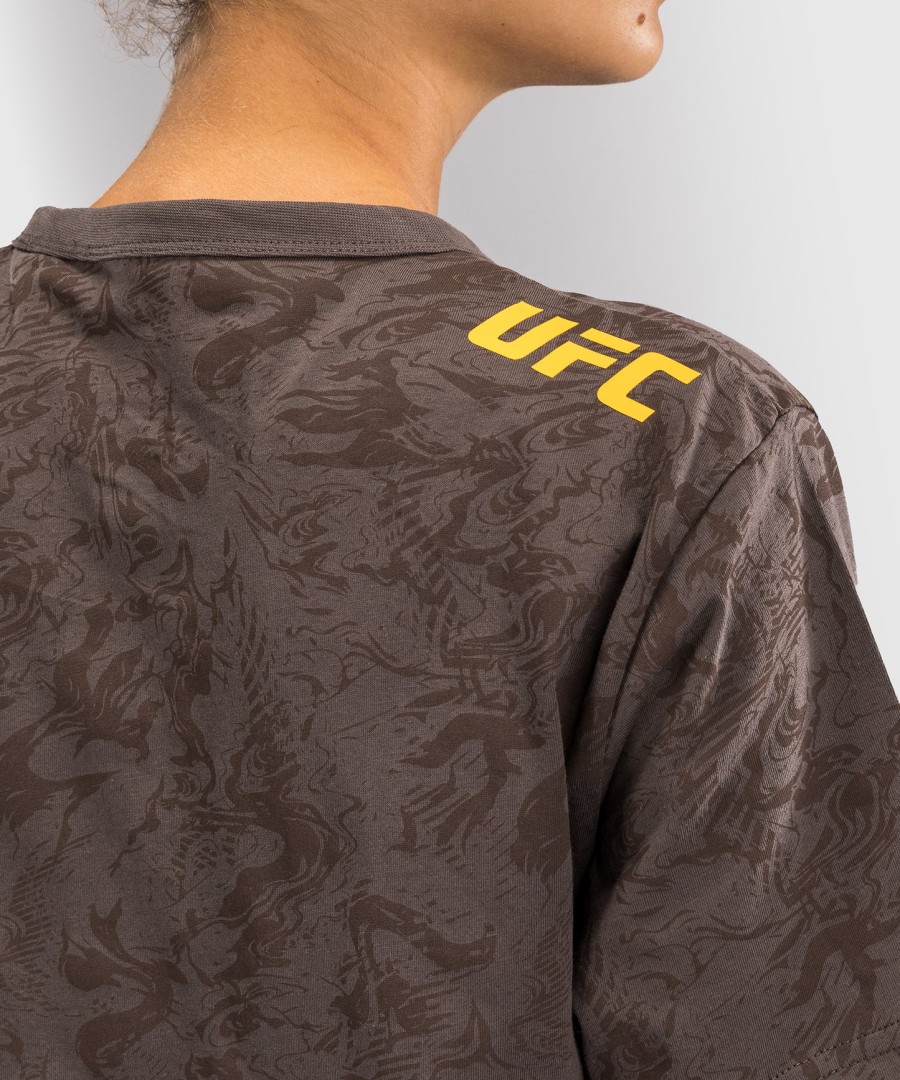 ufc fusion by venum fight week naisten lyhythihainen puuvillainen t-paita - maanruskea