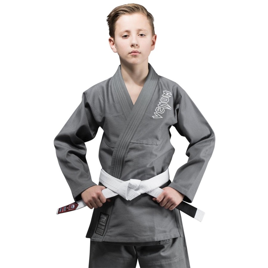 venum contender kids bjj gi valkoinen vyö sisältyy hintaan - harmaa