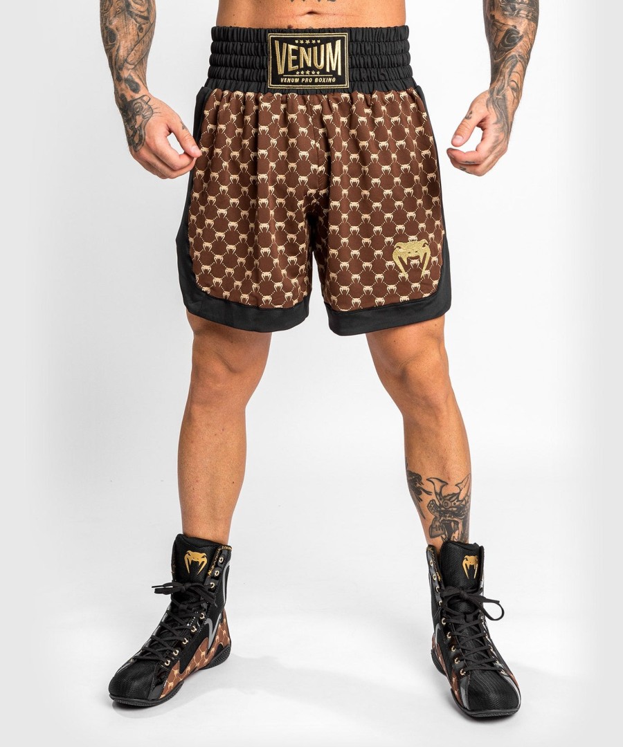 venum monogram boxing shorts - mustaruskea