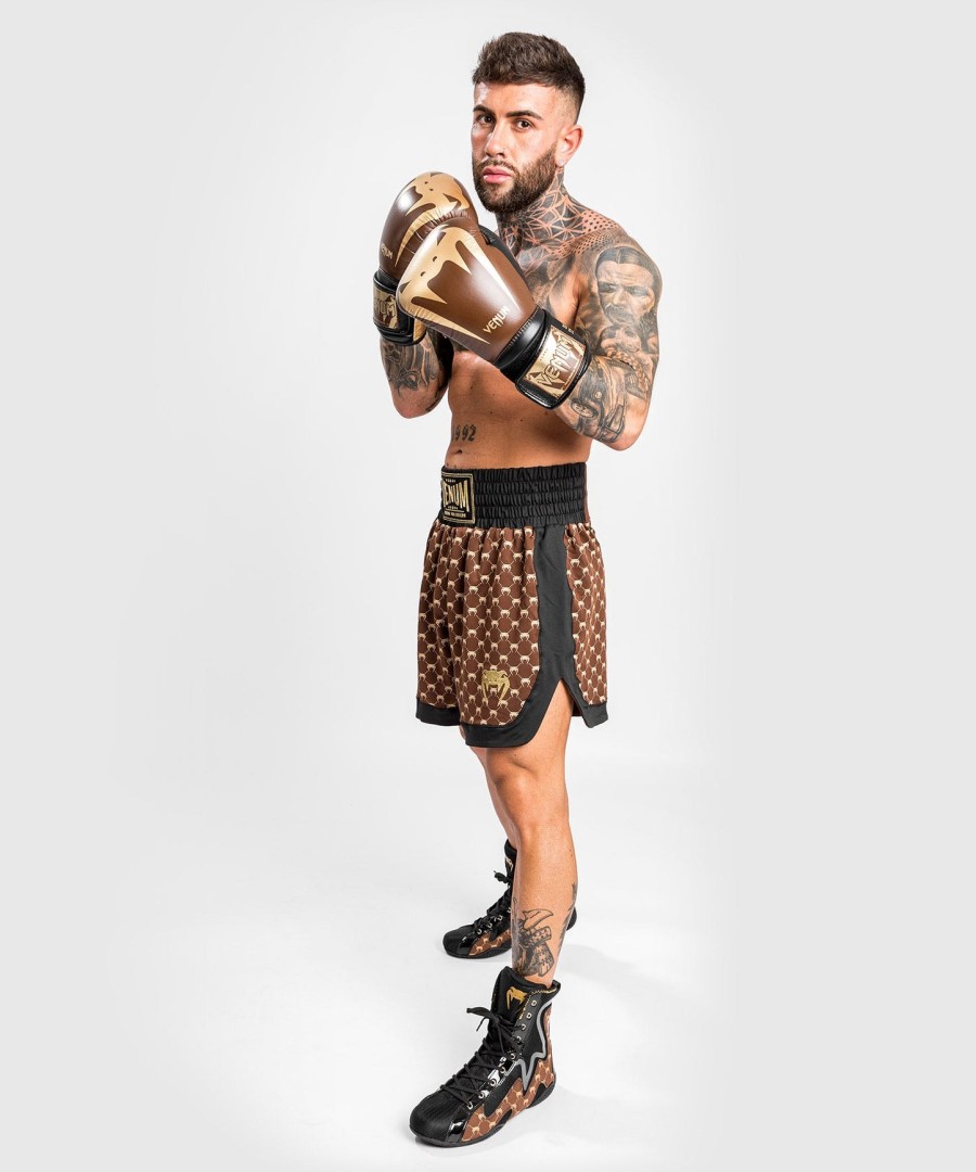 venum monogram boxing shorts - mustaruskea