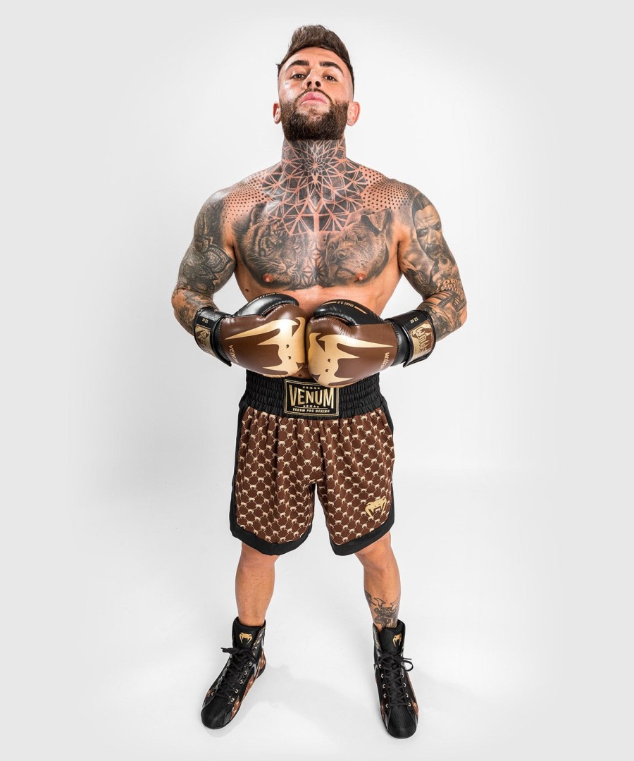 venum monogram boxing shorts - mustaruskea