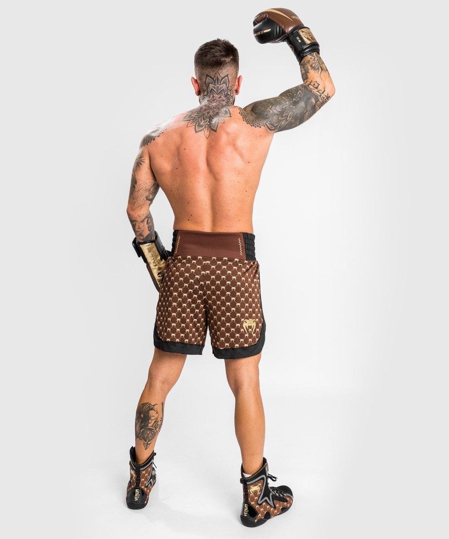 venum monogram boxing shorts - mustaruskea