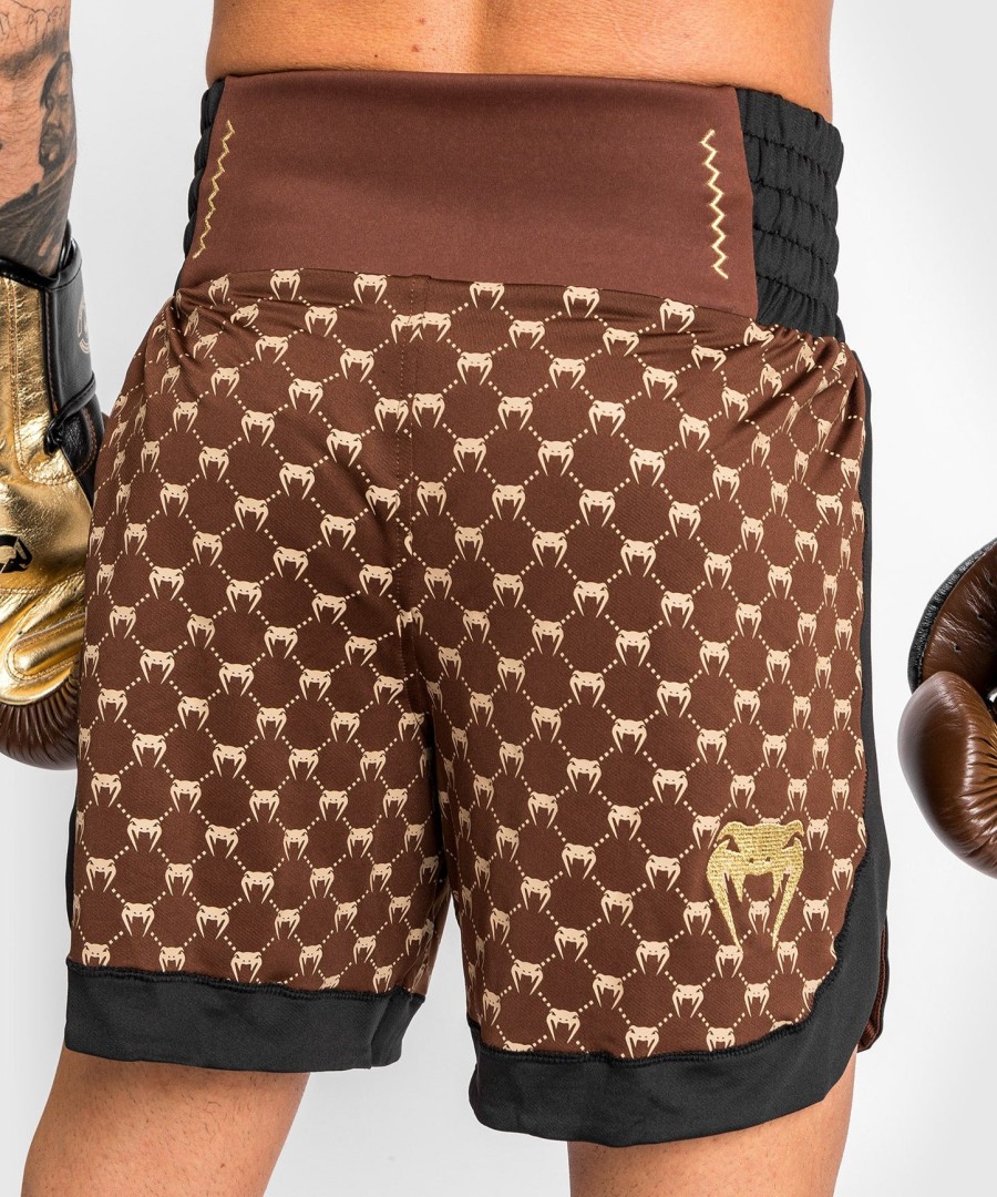 venum monogram boxing shorts - mustaruskea