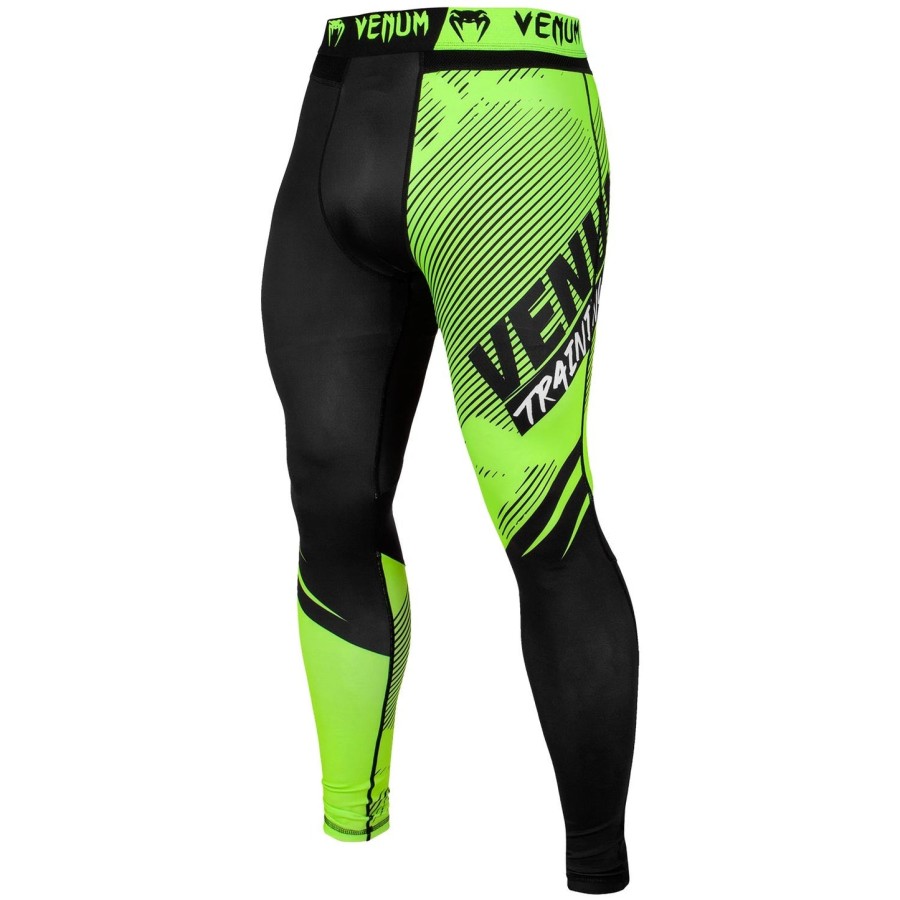 venum training camp 2.0 kompressiotrikoot - mustaneonkeltainen