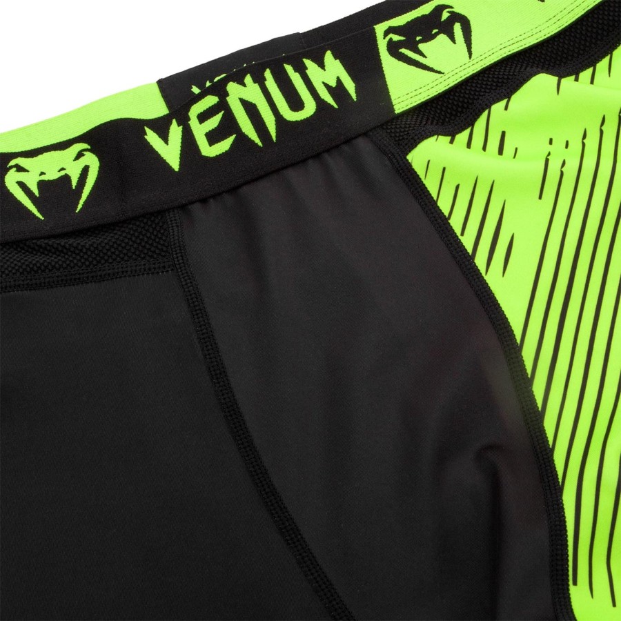 venum training camp 2.0 kompressiotrikoot - mustaneonkeltainen