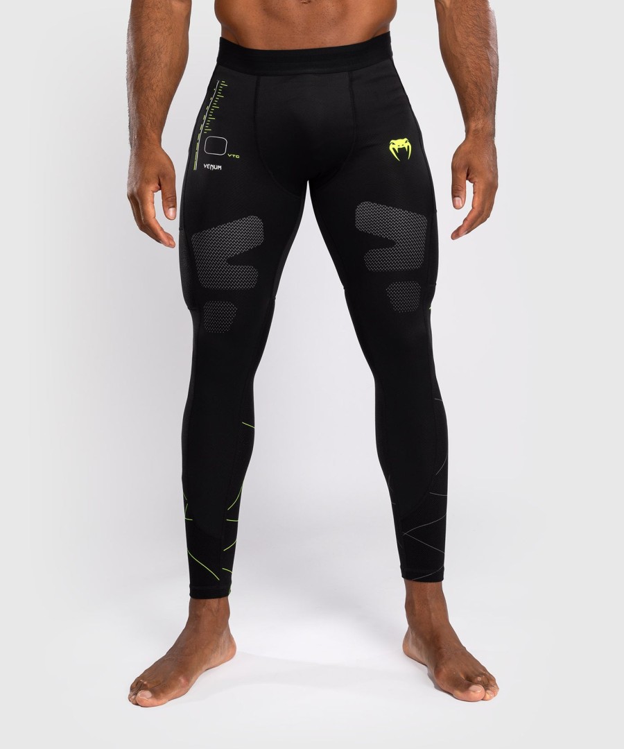 venum training camp 4.0 spats - mustaneonvihreä