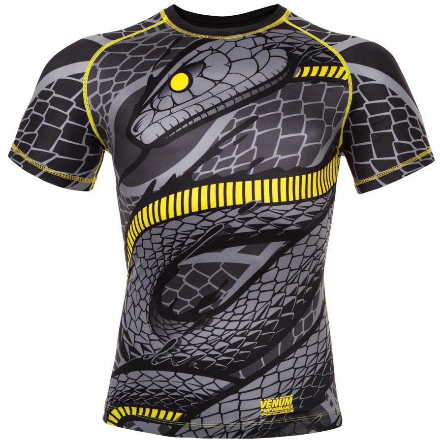 venum snaker rashguard - lyhythihainen - mustakeltainen