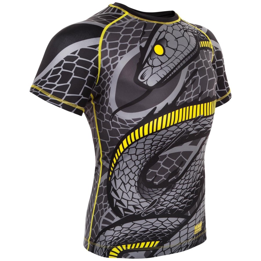 venum snaker rashguard - lyhythihainen - mustakeltainen
