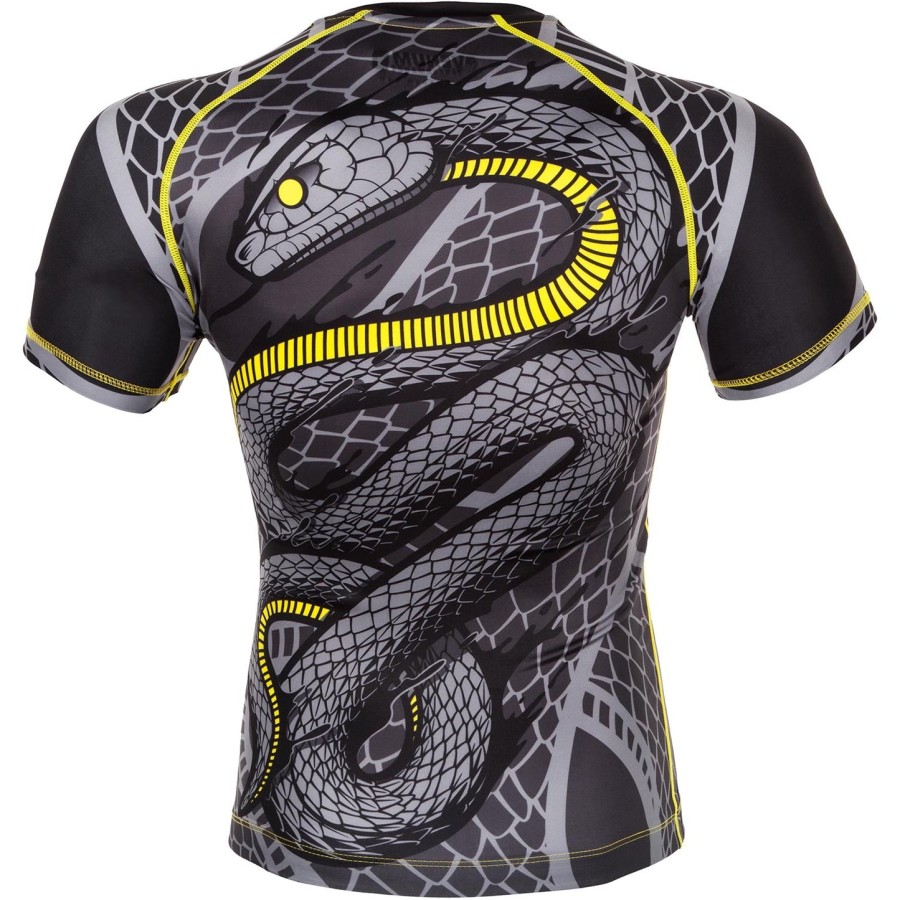 venum snaker rashguard - lyhythihainen - mustakeltainen