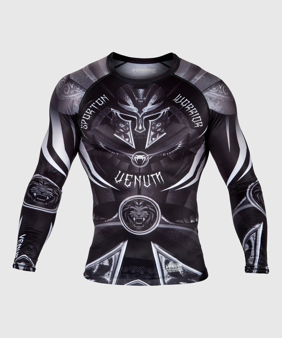 venum gladiator 3.0 rashguard - pitkähihainen - mustavalkoinen