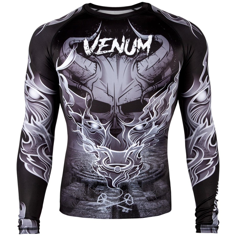 venum minotaurus rashguard - pitkähihainen - mustavalkoinen