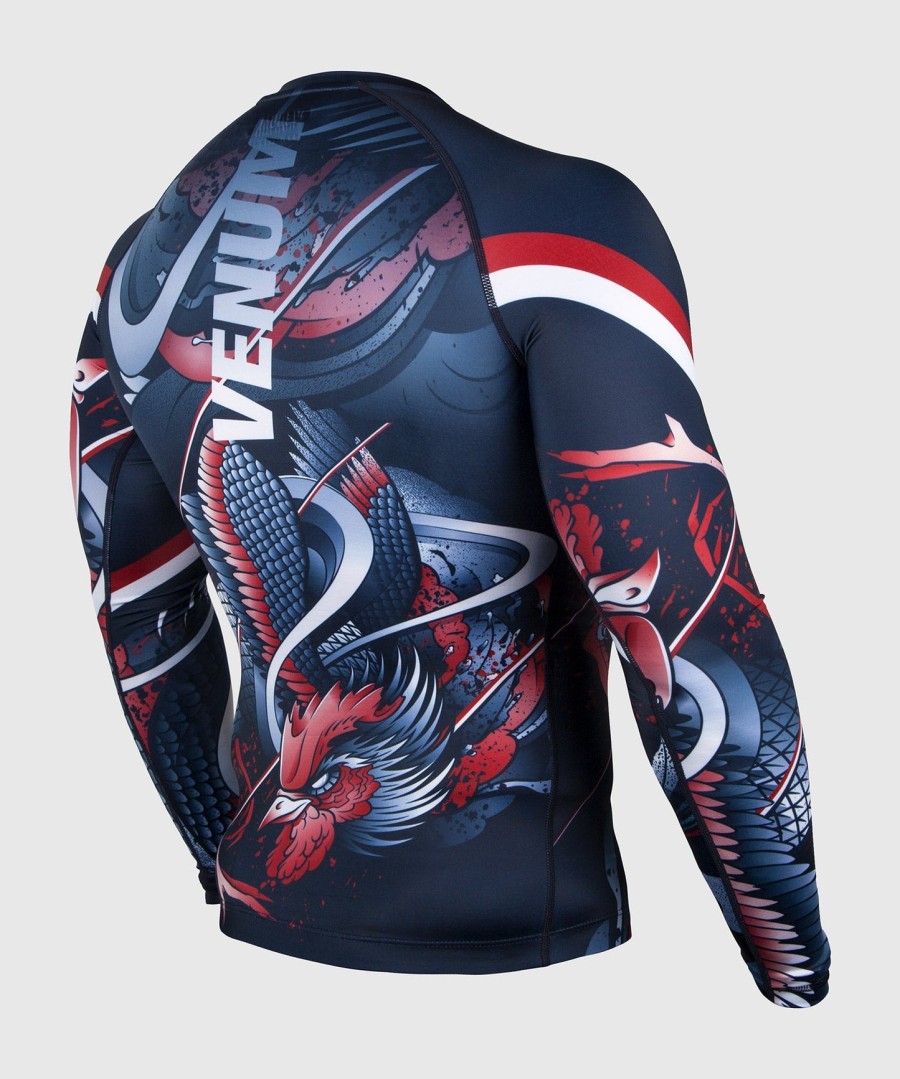 venum rooster rashguard - pitkähihainen - tummansininenoranssi