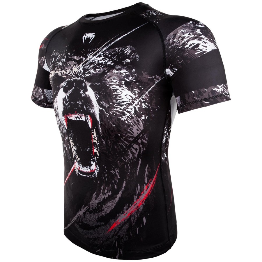 venum grizzli rashguard - lyhythihainen - mustavalkoinen