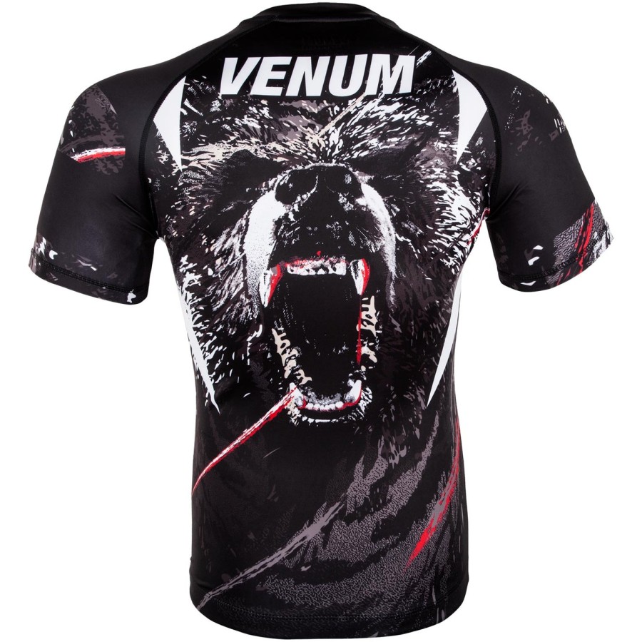 venum grizzli rashguard - lyhythihainen - mustavalkoinen