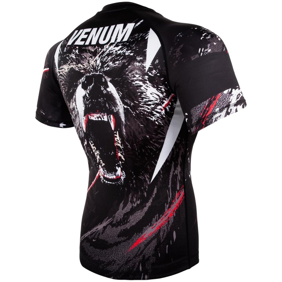 venum grizzli rashguard - lyhythihainen - mustavalkoinen