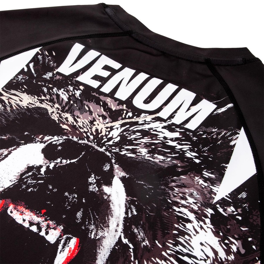 venum grizzli rashguard - lyhythihainen - mustavalkoinen