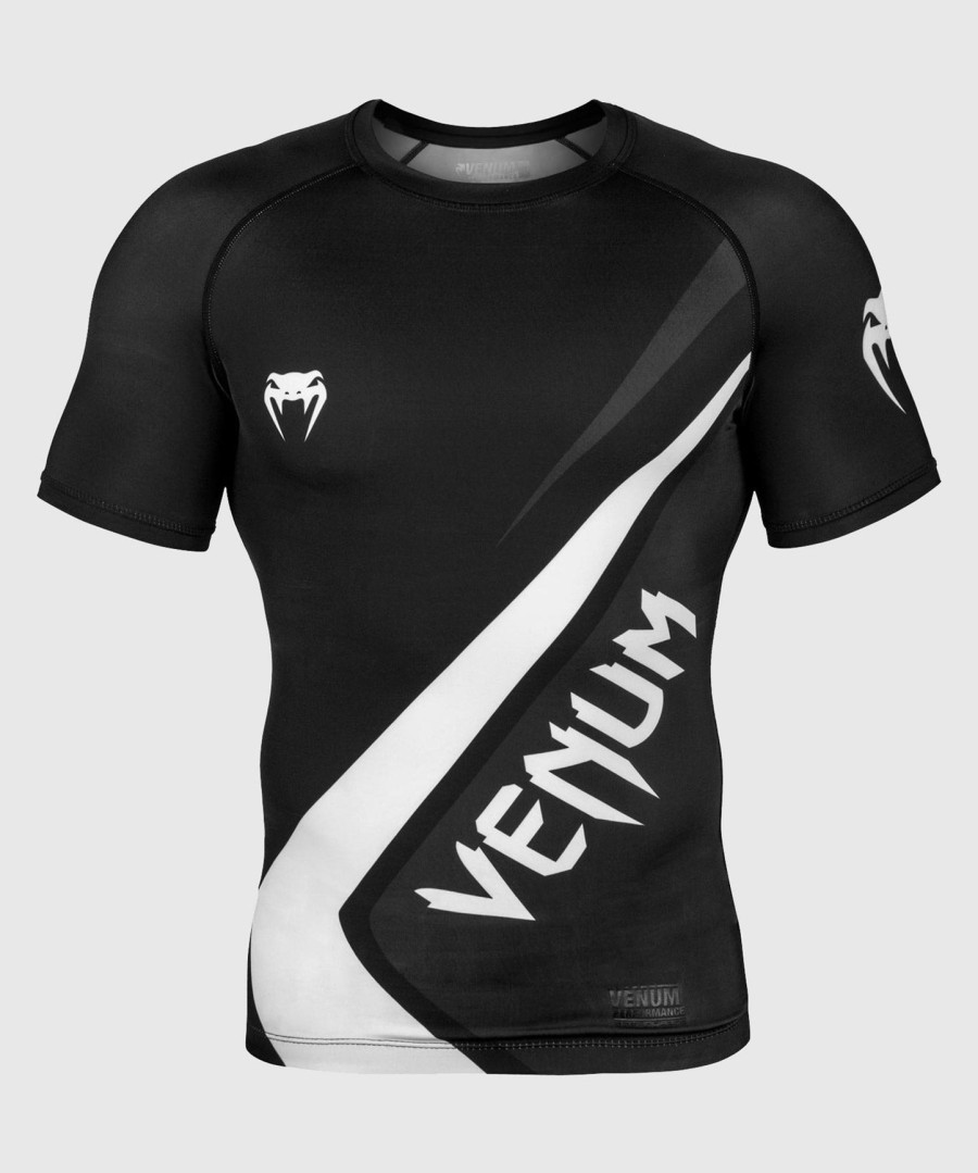venum contender 4.0 rashguard - lyhythihainen - mustaharmaa-valkoinen