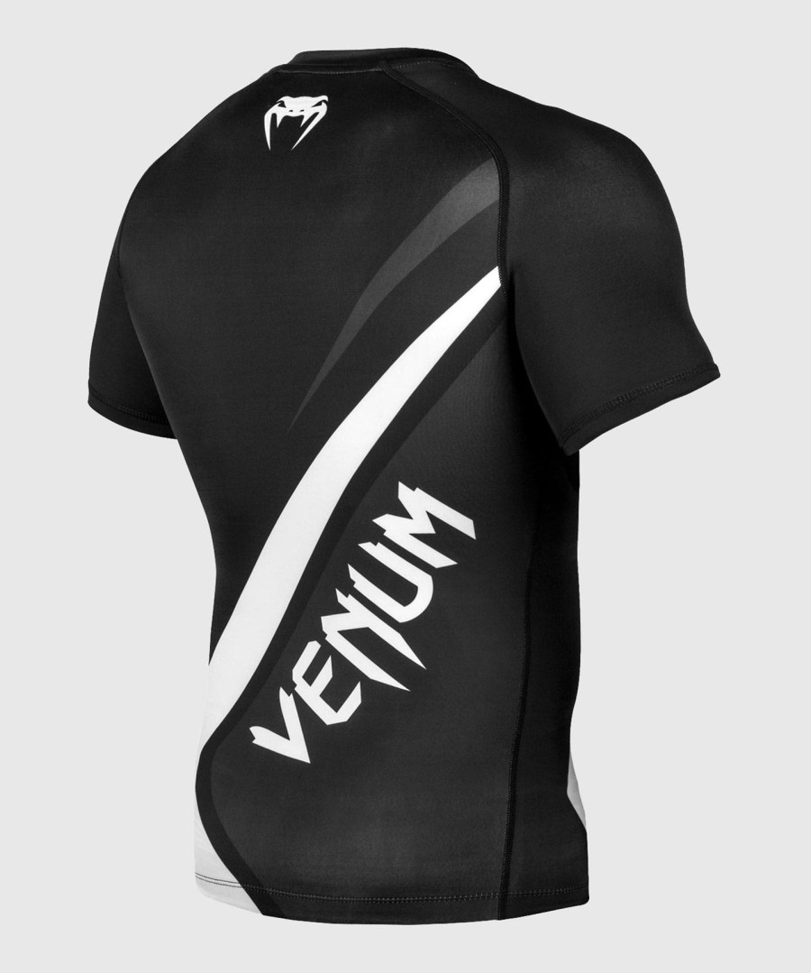 venum contender 4.0 rashguard - lyhythihainen - mustaharmaa-valkoinen
