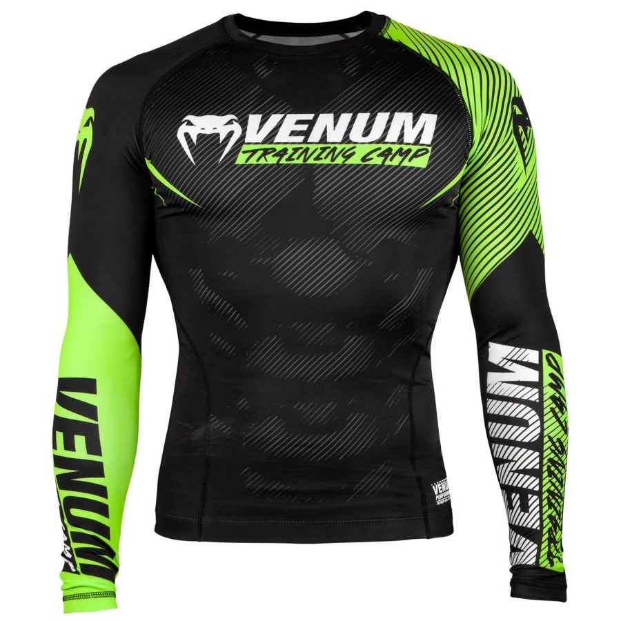 venum training camp 2.0 rashguard - pitkähihainen - mustaneonkeltainen