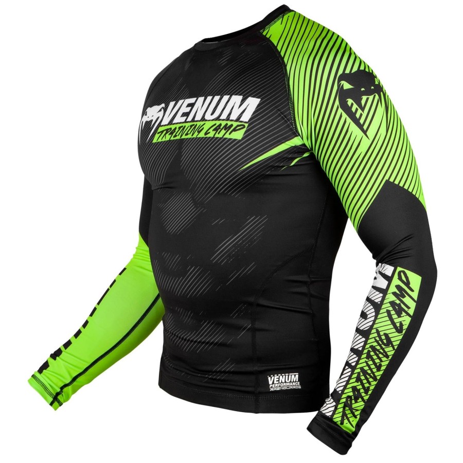 venum training camp 2.0 rashguard - pitkähihainen - mustaneonkeltainen