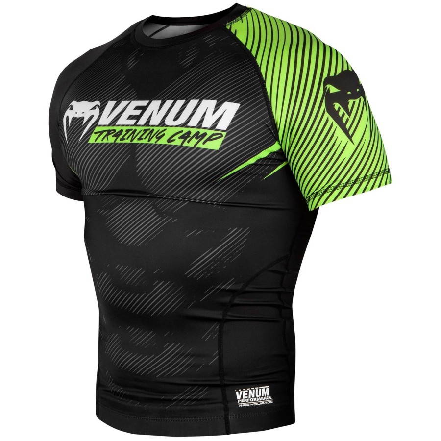 venum training camp 2.0 rashguard - lyhythihainen - mustaneonkeltainen