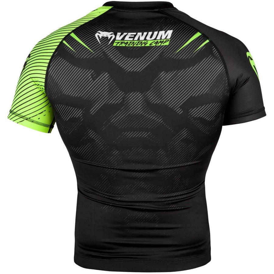 venum training camp 2.0 rashguard - lyhythihainen - mustaneonkeltainen
