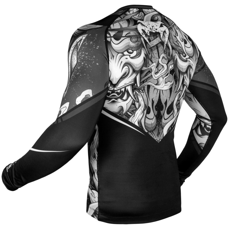 venum devil rashguard - pitkähihainen - valkoinenmusta