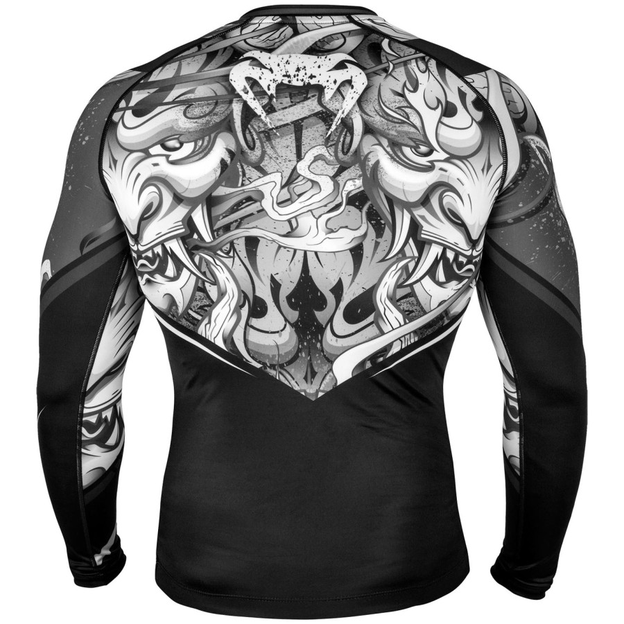 venum devil rashguard - pitkähihainen - valkoinenmusta