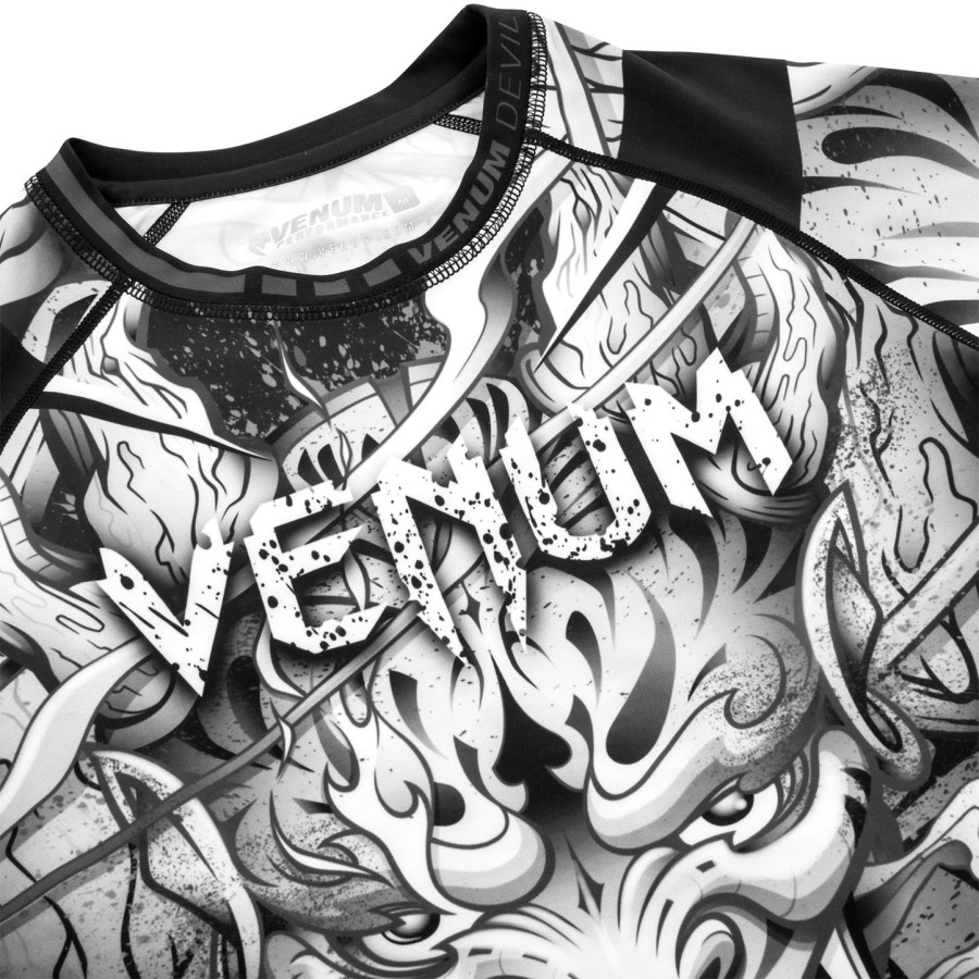 venum devil rashguard - pitkähihainen - valkoinenmusta