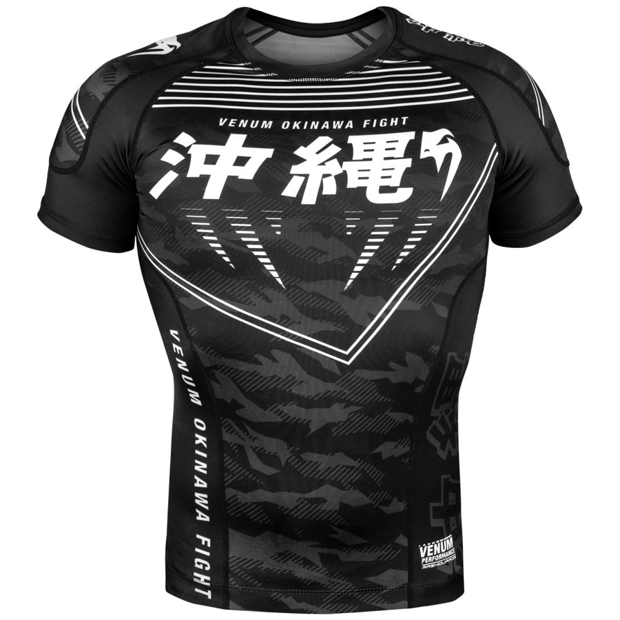 venum okinawa 2.0 rashguard - lyhythihainen - mustavalkoinen