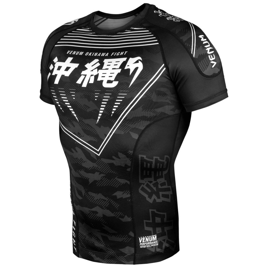 venum okinawa 2.0 rashguard - lyhythihainen - mustavalkoinen