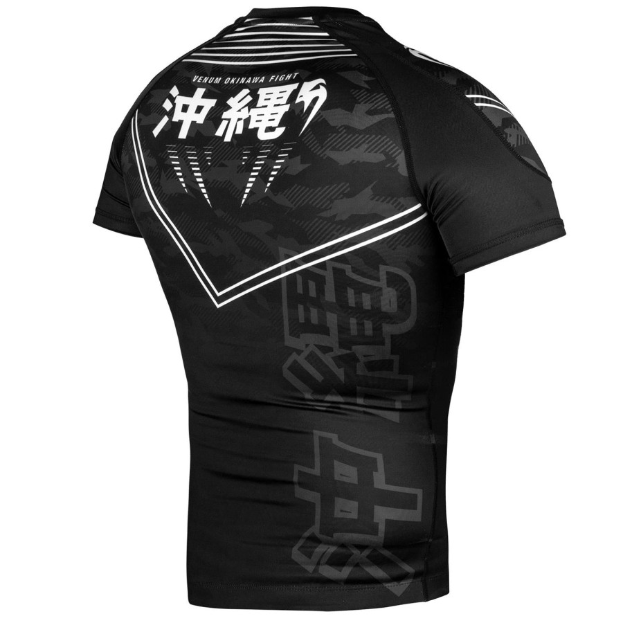 venum okinawa 2.0 rashguard - lyhythihainen - mustavalkoinen