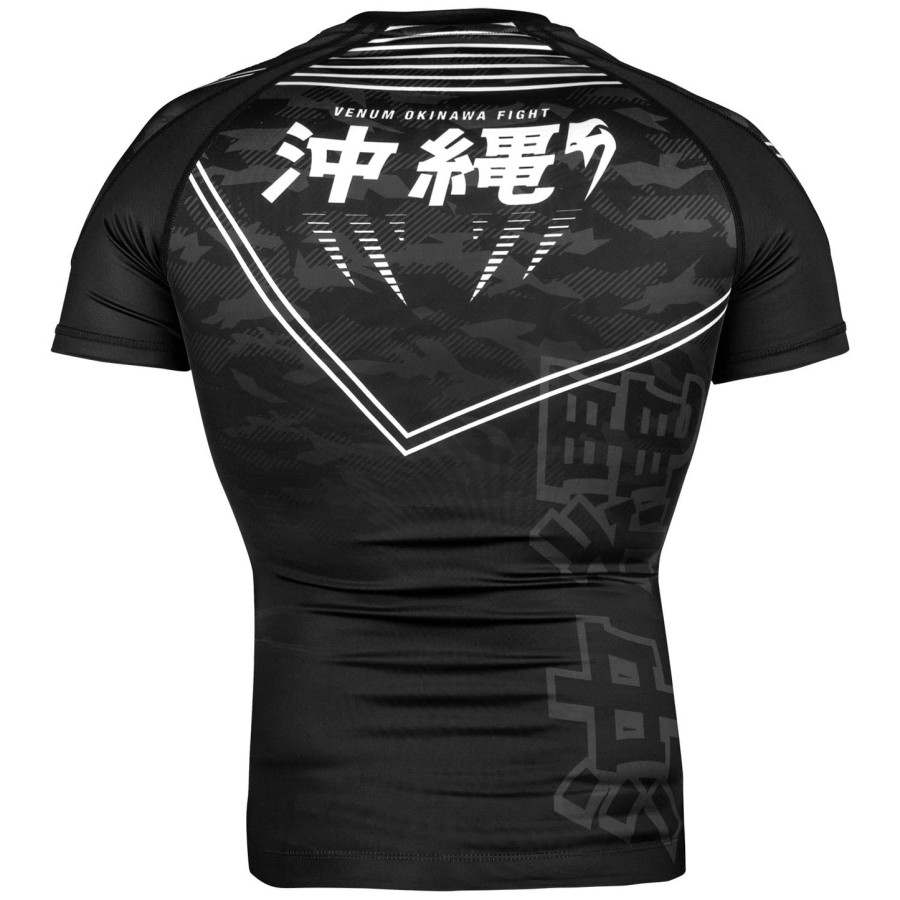 venum okinawa 2.0 rashguard - lyhythihainen - mustavalkoinen