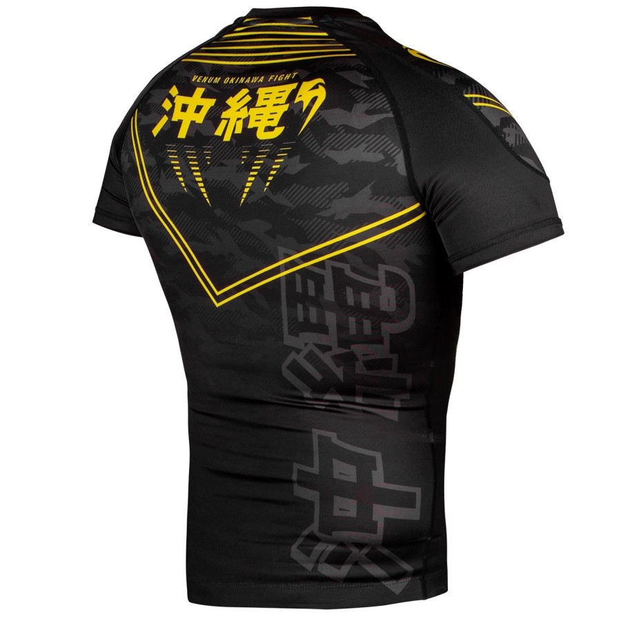 venum okinawa 2.0 rashguard - lyhythihainen - mustakeltainen
