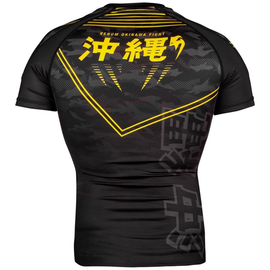 venum okinawa 2.0 rashguard - lyhythihainen - mustakeltainen