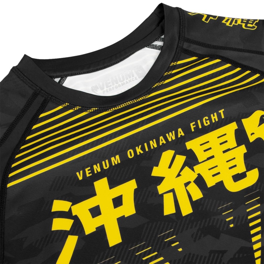 venum okinawa 2.0 rashguard - lyhythihainen - mustakeltainen