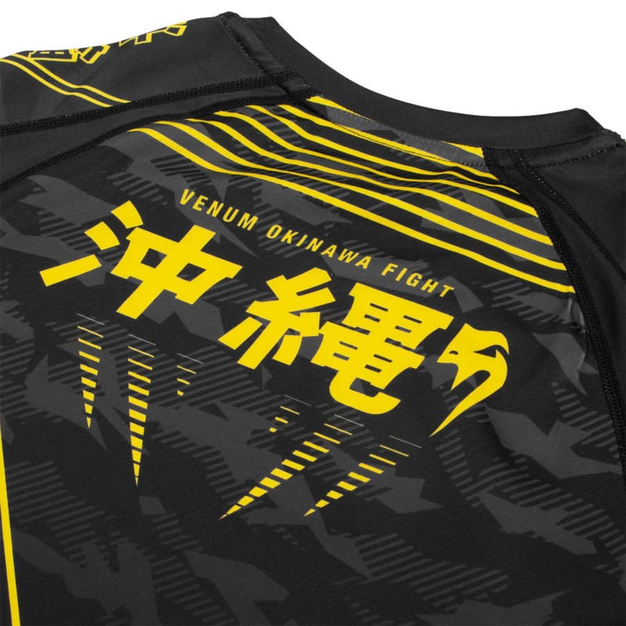 venum okinawa 2.0 rashguard - lyhythihainen - mustakeltainen