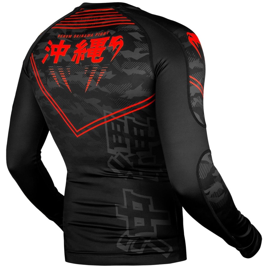 venum okinawa 2.0 rashguard - pitkähihainen - mustapunainen