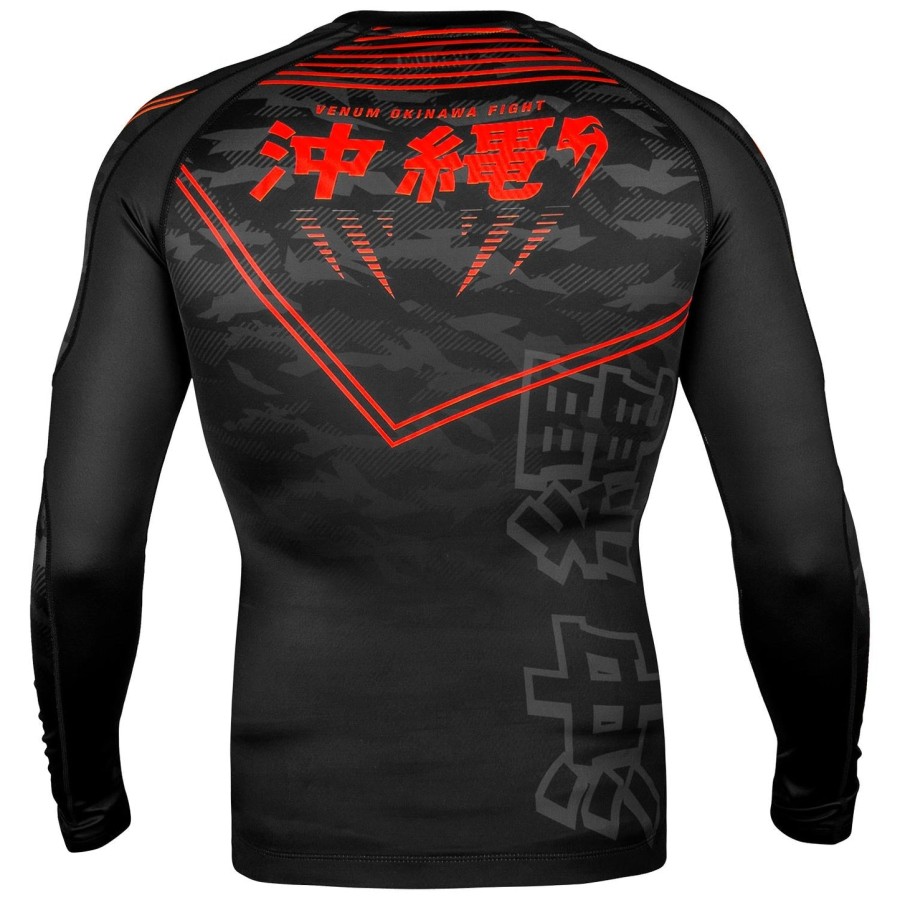venum okinawa 2.0 rashguard - pitkähihainen - mustapunainen