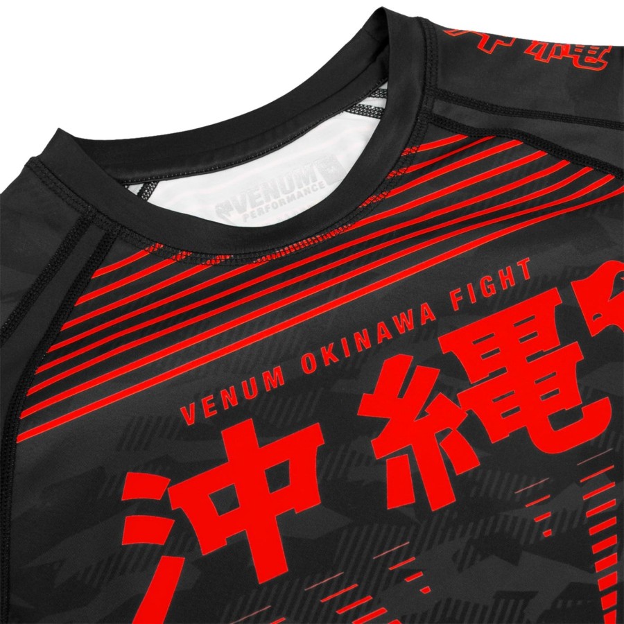 venum okinawa 2.0 rashguard - pitkähihainen - mustapunainen