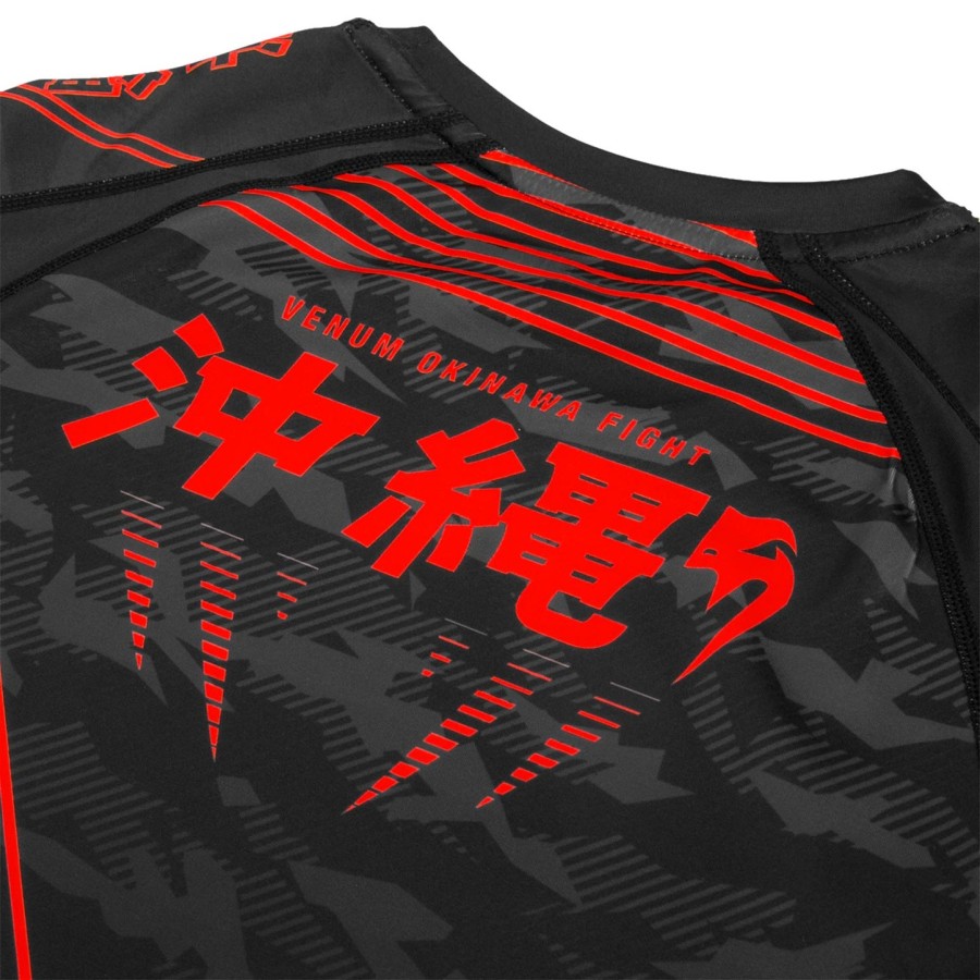 venum okinawa 2.0 rashguard - pitkähihainen - mustapunainen