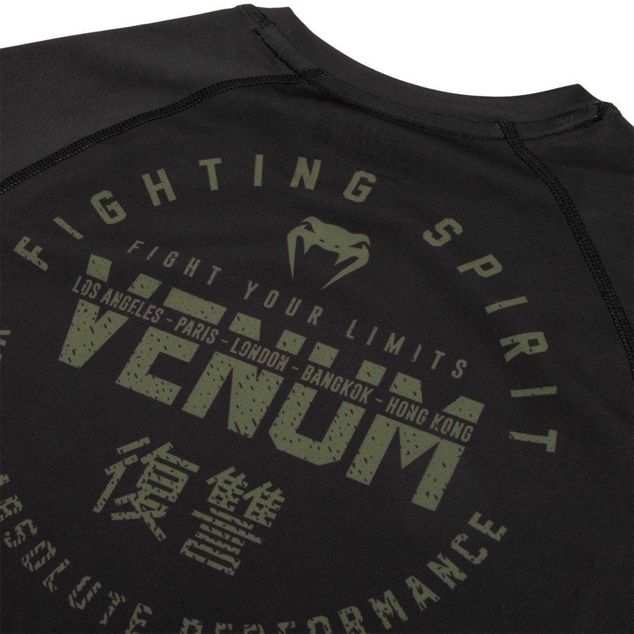 venum signature rashguard - pitkähihainen - mustakhaki - exclusive