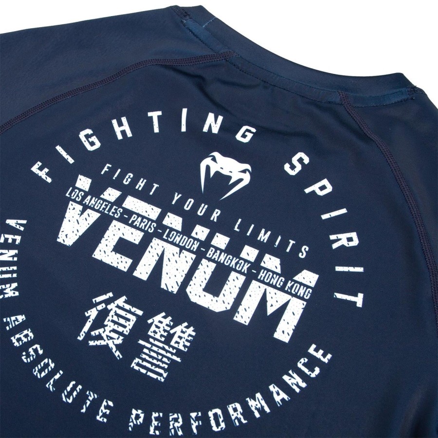 venum signature rashguard - pitkähihainen - tummansininenvalkoinen