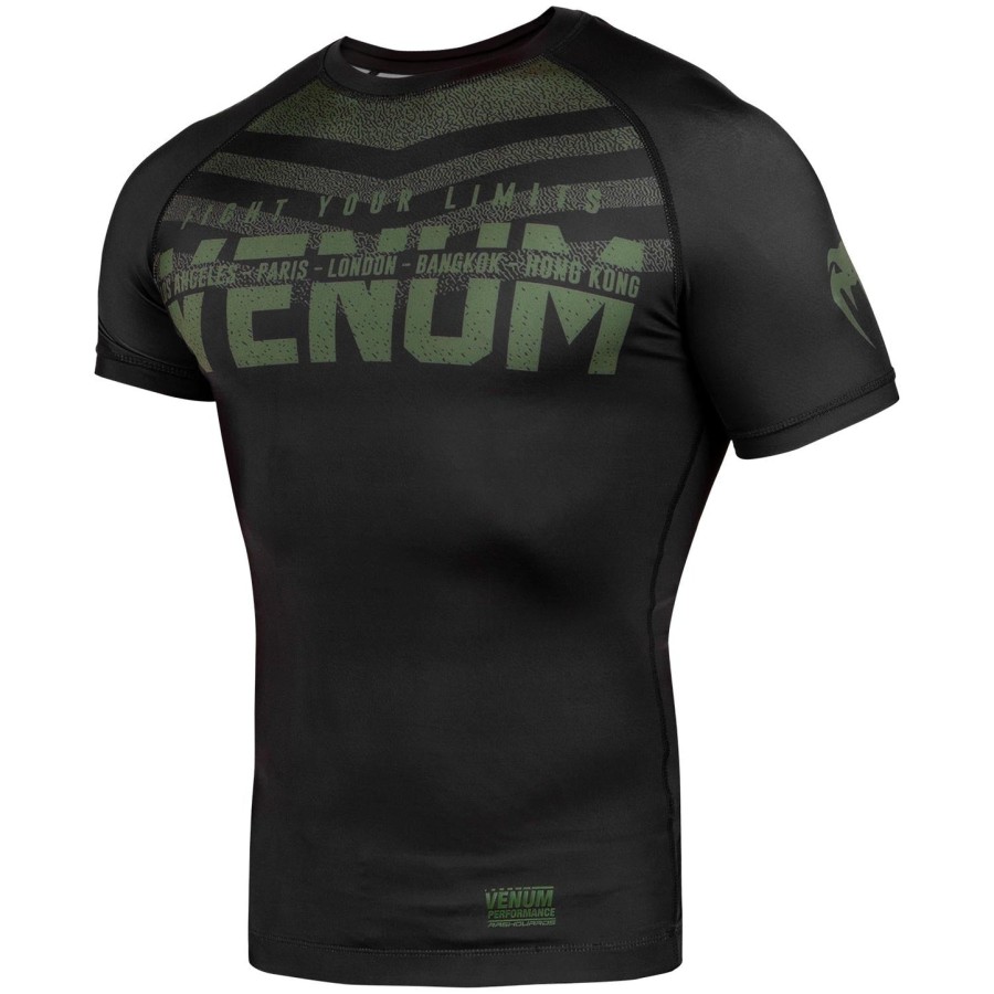venum signature rashguard - lyhythihainen - mustakhaki - exclusive