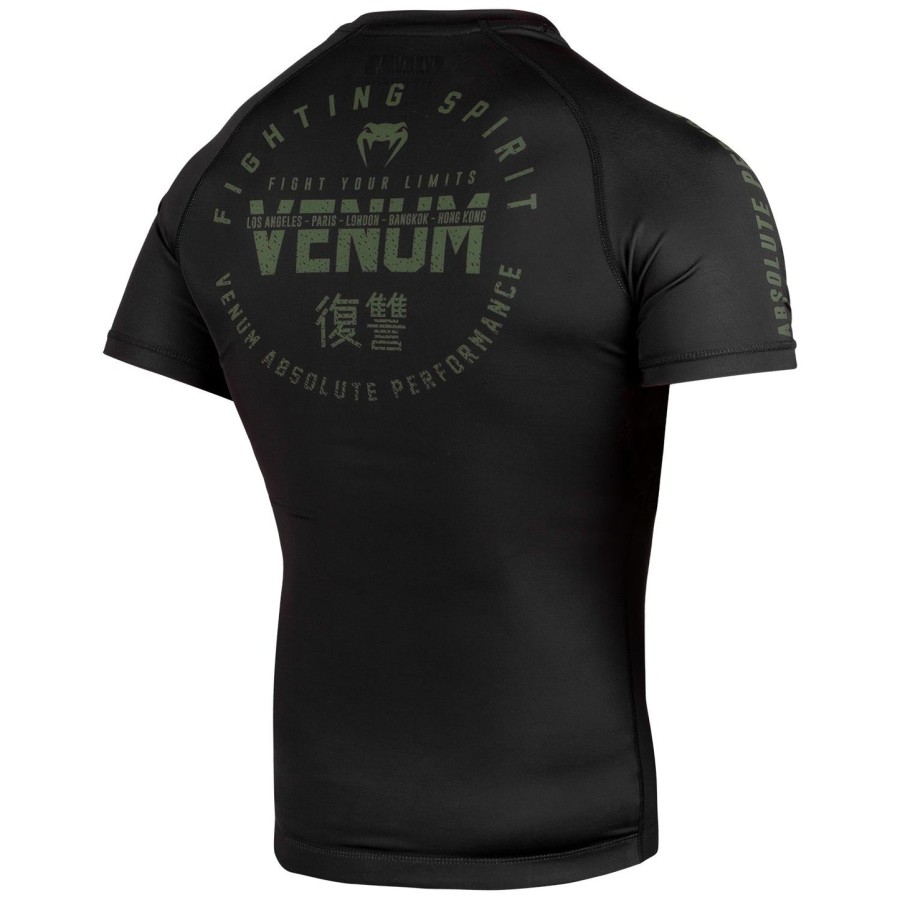 venum signature rashguard - lyhythihainen - mustakhaki - exclusive