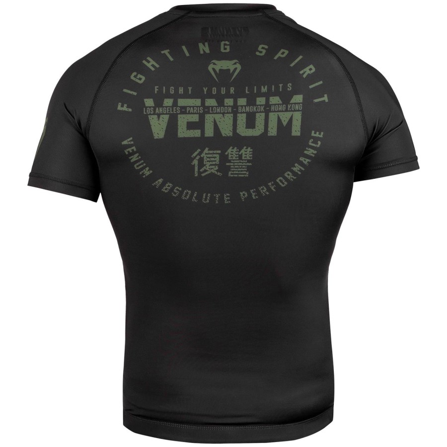 venum signature rashguard - lyhythihainen - mustakhaki - exclusive