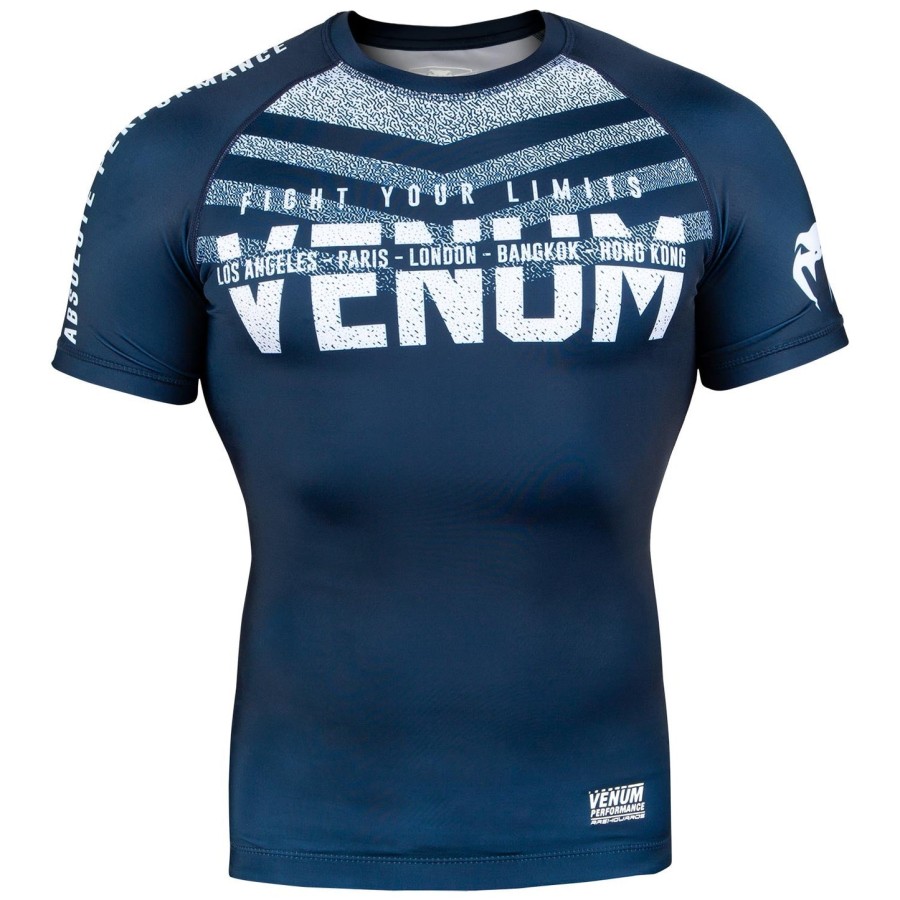 venum signature rashguard - lyhythihainen - tummansininenvalkoinen