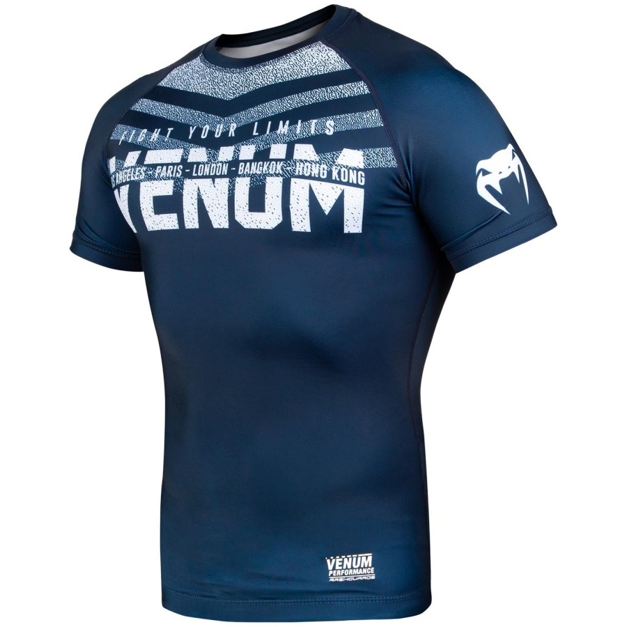 venum signature rashguard - lyhythihainen - tummansininenvalkoinen
