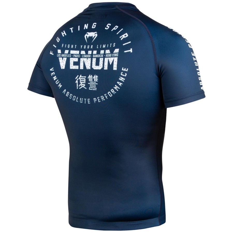 venum signature rashguard - lyhythihainen - tummansininenvalkoinen