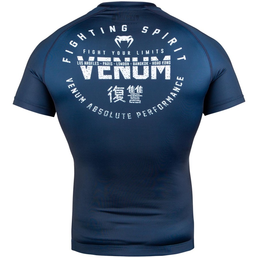 venum signature rashguard - lyhythihainen - tummansininenvalkoinen
